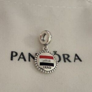 Pandora lRAQ Flag Dangle Charm s925 Sterling Silver